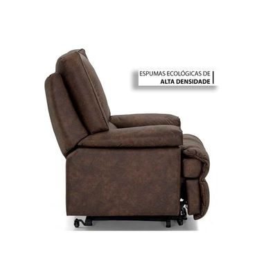 Poltrona Reclinável Motorizada p/ Sala MH 3678 c/ Lift Courano Marrom - Herval
