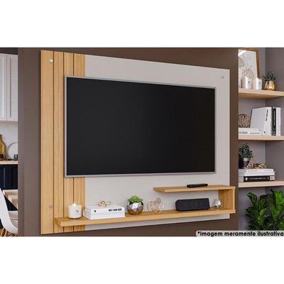 Painel para TV Dunas até 50 Polegadas Off White/Nature - Permóbili