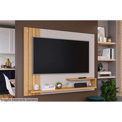 Painel para TV Dunas até 50 Polegadas Off White/Nature - Permóbili
