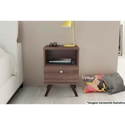 Mesa Lateral p/ Sala RT3019 c/ 1 Gaveta Rustico - Movelbento