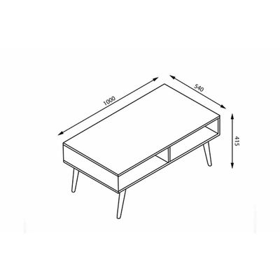 Mesa Centro Sala RT3064 Rustico - Movelbento
