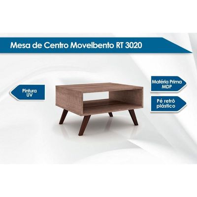 Mesa Centro Sala RT3020 Branco - Movelbento