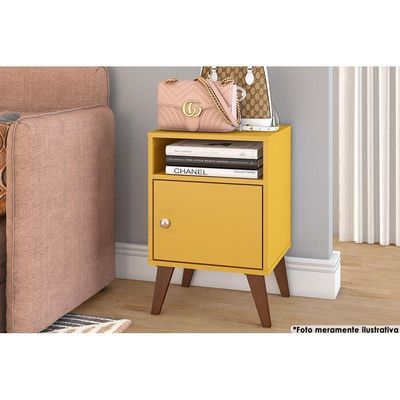 Mesa Cabeceira RT3145 c/ 1 Porta Branco - Movelbento