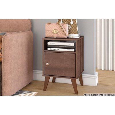 Mesa Cabeceira RT3145 c/ 1 Porta Rustico - Movelbento