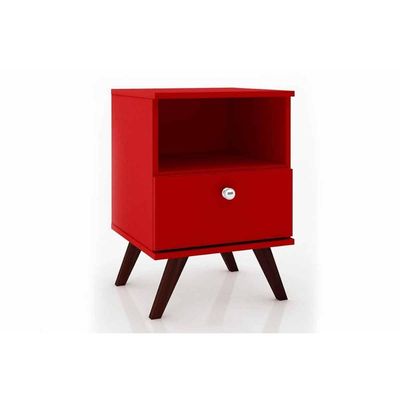 Mesa Cabeceira Casal RT3019 c/ 1 Gaveta Branco - Movelbento
