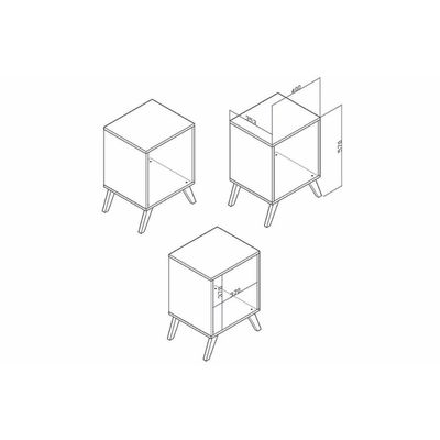 Mesa Cabeceira Casal RT3013 Branco - Movelbento