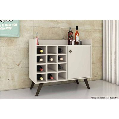 Bar de Sala Jantar RT 3111 Adega p/ 12 Garrafa Rustico - Movelbento