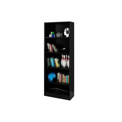 Estante Livreiro Casal ME4141 c/ 4 Prateleiras Preto - Tecno Mobili