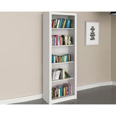 Estante Livreiro Casal ME4104 c/ 4 Prateleiras Branco - Tecno Mobili