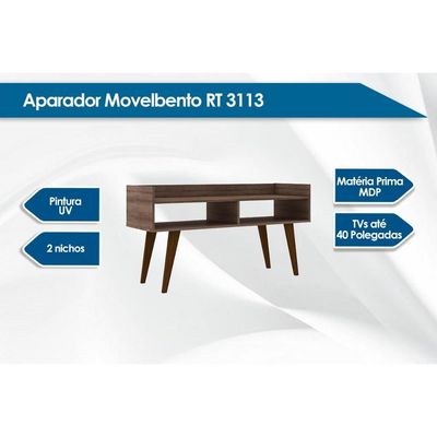 Aparador de Sala Jantar RT 3113 2 Nichos Off White - Movelbento
