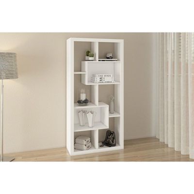 Estante Livreiro Casal E1712 c/ 2 Nichos Amêndoa - Tecno Mobili