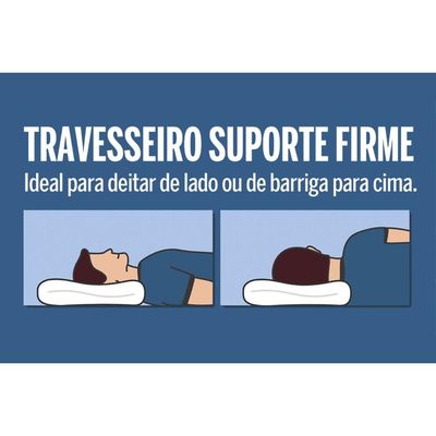 Travesseiro Fibras Siliconadas Pare c/ Suporte Firme p/Fronha (50x70) - Fibrasca