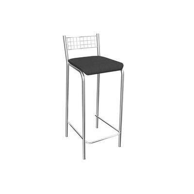 Banqueta de Cozinha Gênova 1B705CR 1 Un Cromado/Courano Preto - Kappesberg