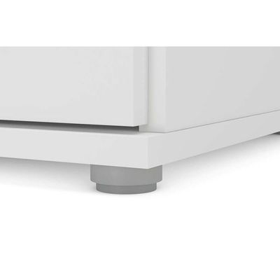 Gabinete de Banheiro 3386 1 Porta e 3 Gavetas cor Branco - Politorno