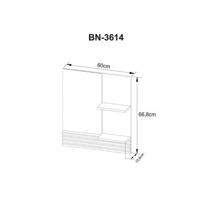 Armário p/ Banheiro Espelheira Suspensa BN3614 cor Amêndoa - Tecno Mobili