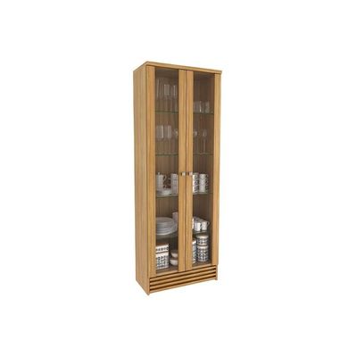 Cristaleira de Cozinha CR6002 2 Portas c/ Vidro 64cm Natural - Tecno Mobili