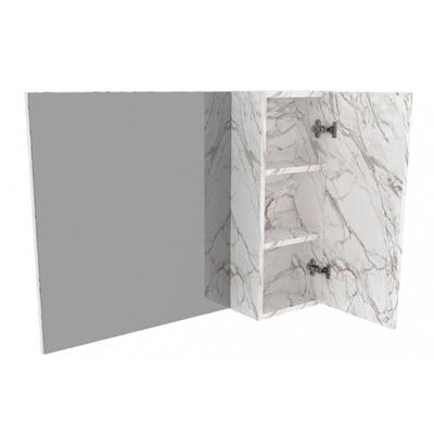 Armário p/ Banheiro BN3602 1 Porta c/ Espelho cor Amêndoa - Tecno Mobili