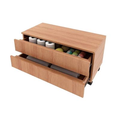 Balcão p/ Banheiro BN3603 2 Gavetas c/ Rodízio cor Mármore Branco - Tecno Mobili