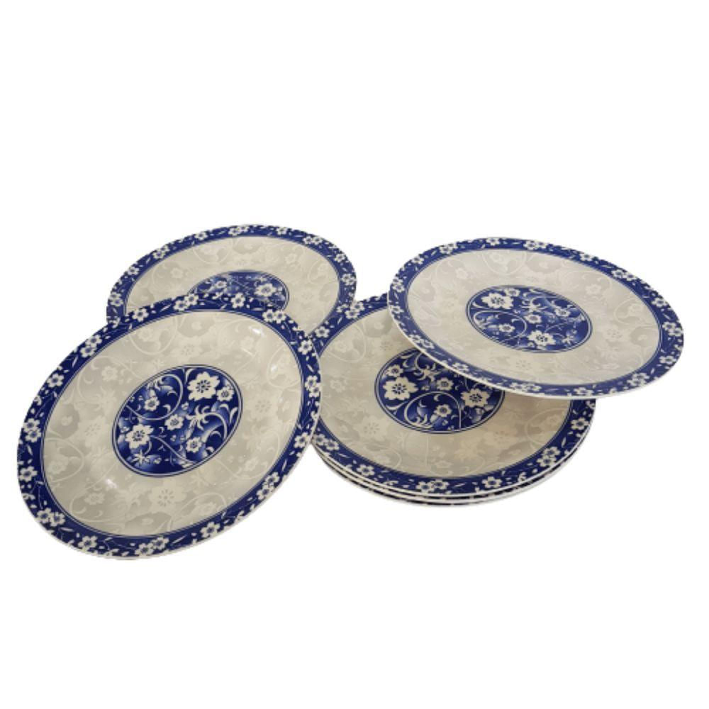 Prato Sobremesa Avulso Porcelana Blue Garden 19.50cm