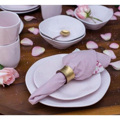 Jogo De Jantar Em Porcelana Ryo Com 20 Peças Oxford Pink Sand
