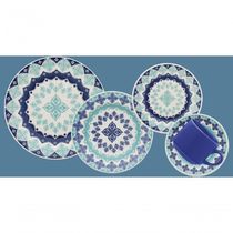 Kit 12 Pratos Rasos Donna Lola Oxford Cerâmica 24cm
