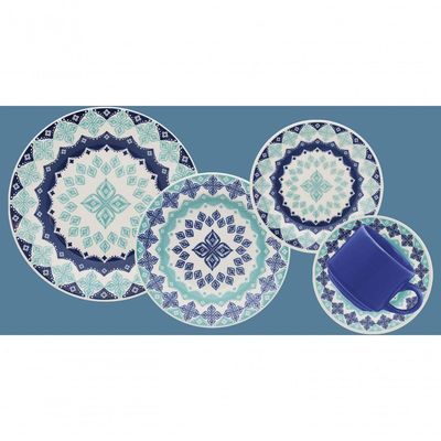 Kit 8 Pratos De Sobremesa Donna Lola Oxford Cerâmica 19 Cm