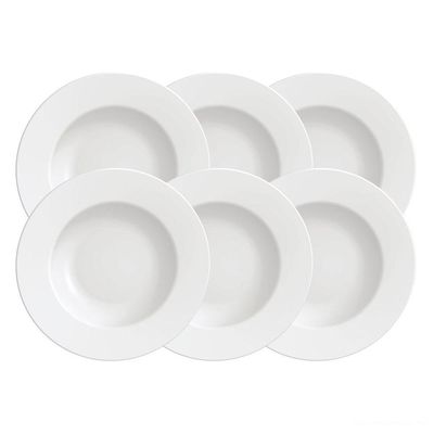 Kit Prato Raso Tramontina Maria Augusta Em Porcelana 28 Cm 06 Peças Tramontina