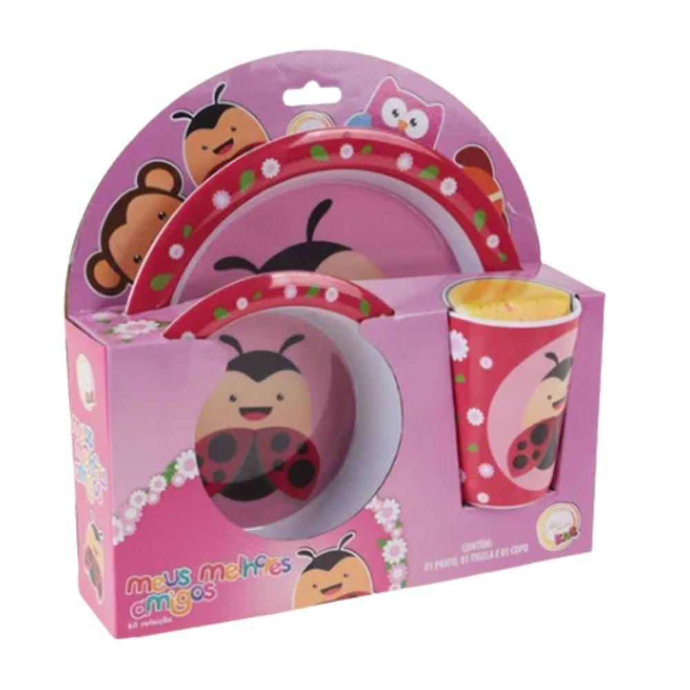 Kit Alimentação Infantil Melhores Amigos Joaninha