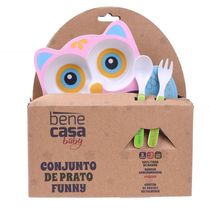 Kit Alimentação Funny 3 Peças Bene Casa Elefante