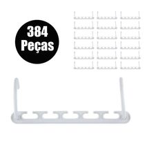 Suporte Organizador Para Cabide 384 Peças Compacto Armario Roupas Guarda Roupa