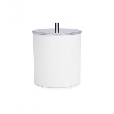 Lixeira Pp Tampa Inox ø 18,5 X 23 Cm Branco Brinox