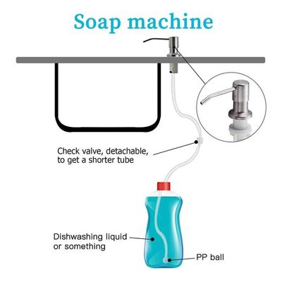 Dispenser Dosador Mangueira Embutir Cuba Suporte Pia Galao Flexivel Cozinha Banheiro
