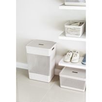 Cesto De Roupa Grid Preto 49 L Com Tampa 38 X 28 X 55,2 Cm
