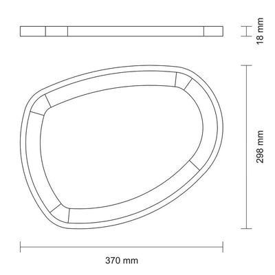 Bandeja Organica Churrasco Média Em Madeira Teca Fsc Com Acabamento Em óleo Mineral 37x29