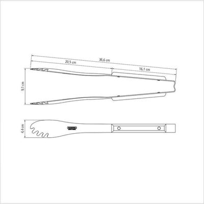 Pegador De Saladas/massas/carne Tramontina Polywood Castanho 36,6cm Tramontina