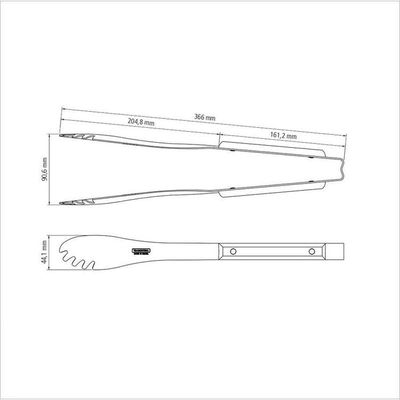 Pegador De Saladas/massas/carne Tramontina Polywood Castanho 36,6cm Tramontina