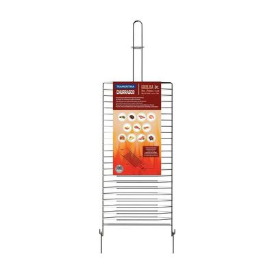 Grelha Tramontina Churrasco Em Aço Inox 31x18 Cm Tramontina