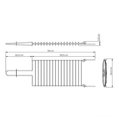 Grelha Tramontina Churrasco Em Aço Inox 31x18 Cm Tramontina