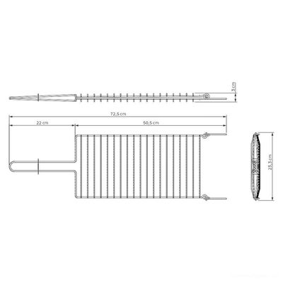 Grelha Tramontina Churrasco Em Aço Inox 42x23 Cm Tramontina