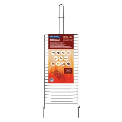 Grelha Tramontina Churrasco Em Aço Inox 42x23 Cm Tramontina