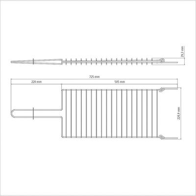 Grelha Tramontina Churrasco Em Aço Inox 72,5 X 22,5 Cm Tramontina