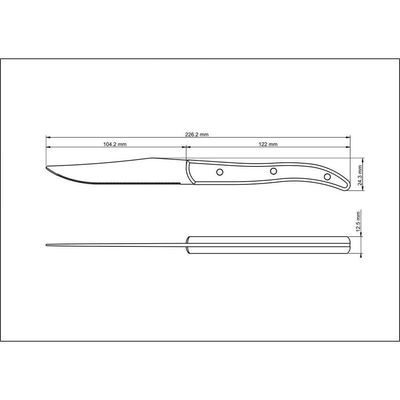 Faca Para Churrasco 4" Paisano Polywood Tramontina