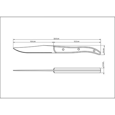 Faca Para Churrasco 4" Paisano Polywood Tramontina