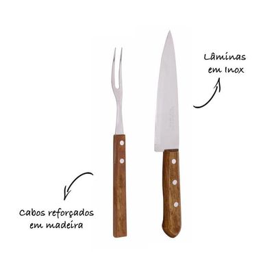 Kit Garfo E Faca Para Churrasco - Simonaggio