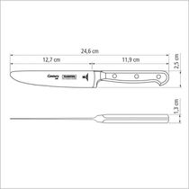Faca Para Churrasco Jumbo Century Com Lâmina Em Aço Inox E Cabo Em Policarbonato 5"
