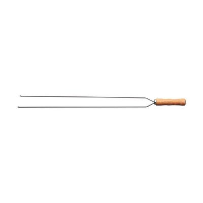 Espeto Duplo Para Churrasco Tramontina Com Lâmina Em Aço Inox E Cabo De Madeira 85 Cm Tramontina