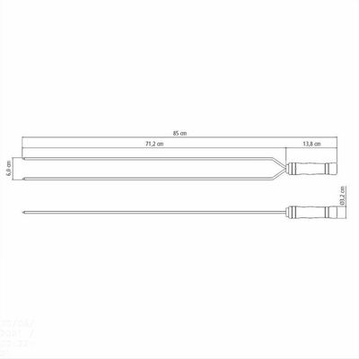 Espeto Duplo Para Churrasco Tramontina Com Lâmina Em Aço Inox E Cabo De Madeira 85 Cm Tramontina