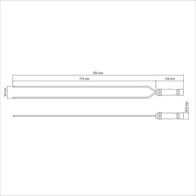 Espeto Duplo Para Churrasco Tramontina Com Lâmina Em Aço Inox E Cabo De Madeira 85 Cm Tramontina