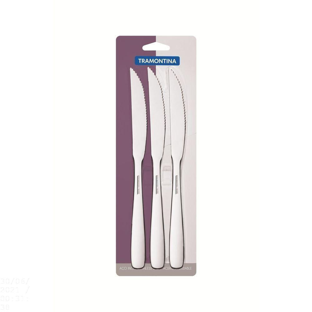 Conjunto De Facas Para Churrasco Tramontina Havai Aço Inox 3 Peças Tramontina