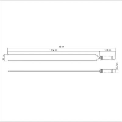 Espeto Duplo Para Churrasco Tramontina Com Lâmina Em Aço Inox E Cabo De Madeira 95 Cm Tramontina